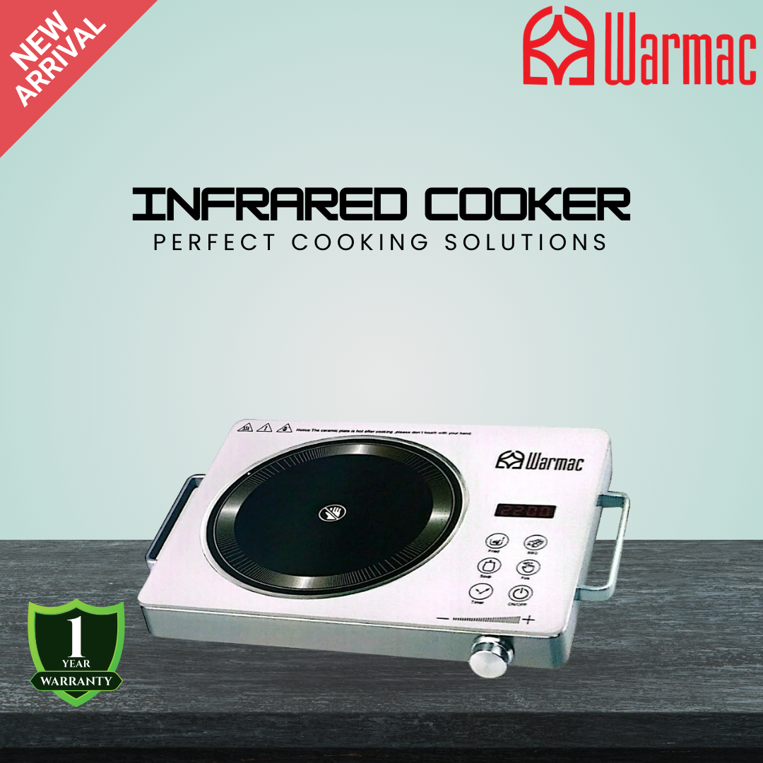 Warmac Infrared Cooker W1001 – 2200W Max Power, Zero Radiation, Safe & Durable Cooking