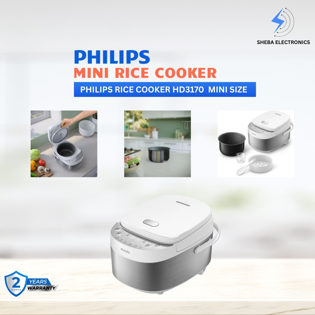 Philips Rice Cooker HD3170  Mini Size 3000 Series Mini  –  Big Functions