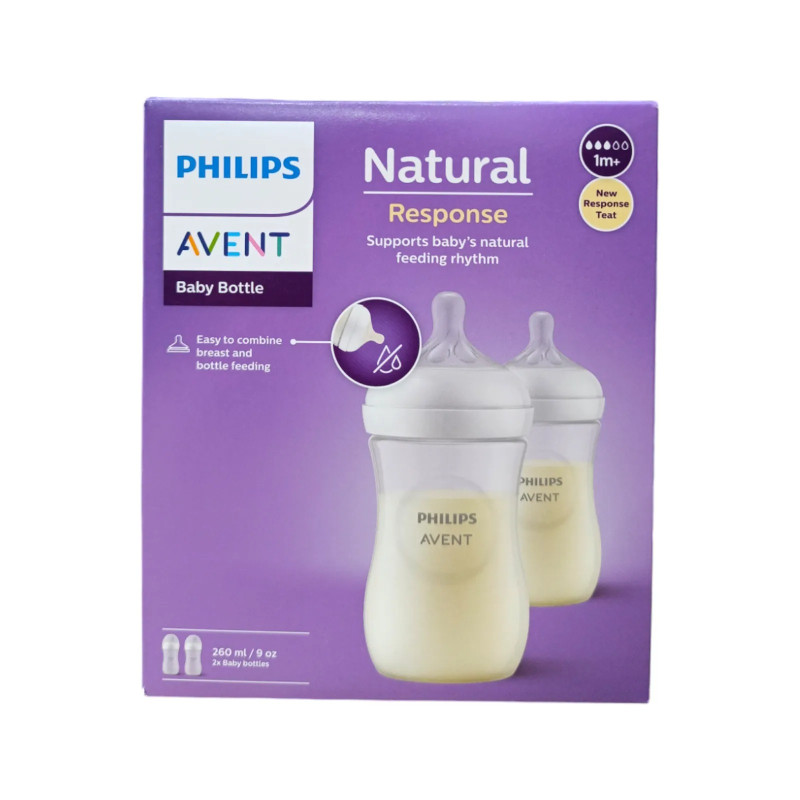 Philips Avent Natural Feeding Bottle (Double) – 260ml (Model: 903/02)