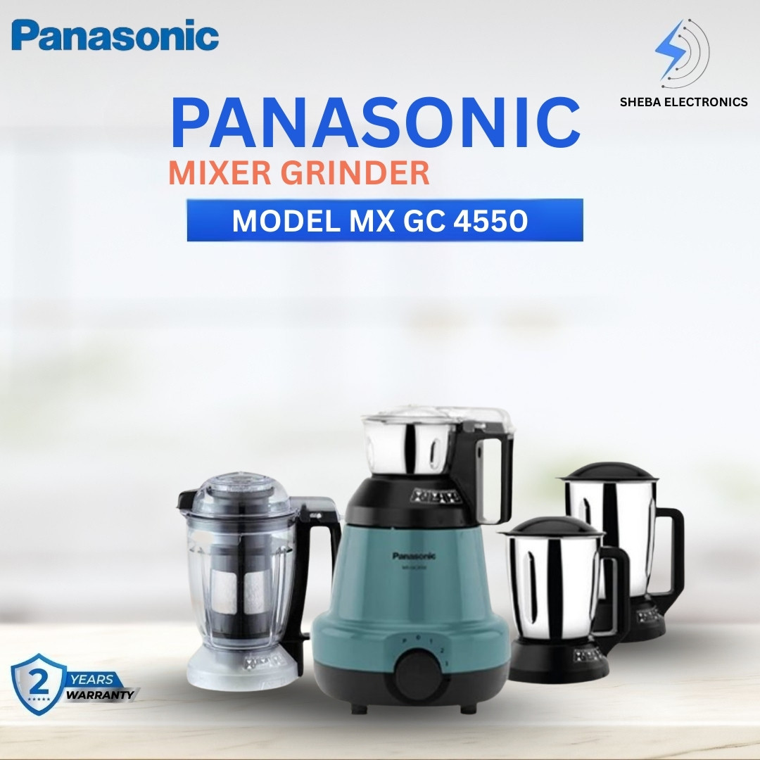 Panasonic  Mixer Grinder MX-GC4550 900 Watts – Coral Blue (4-in-1)