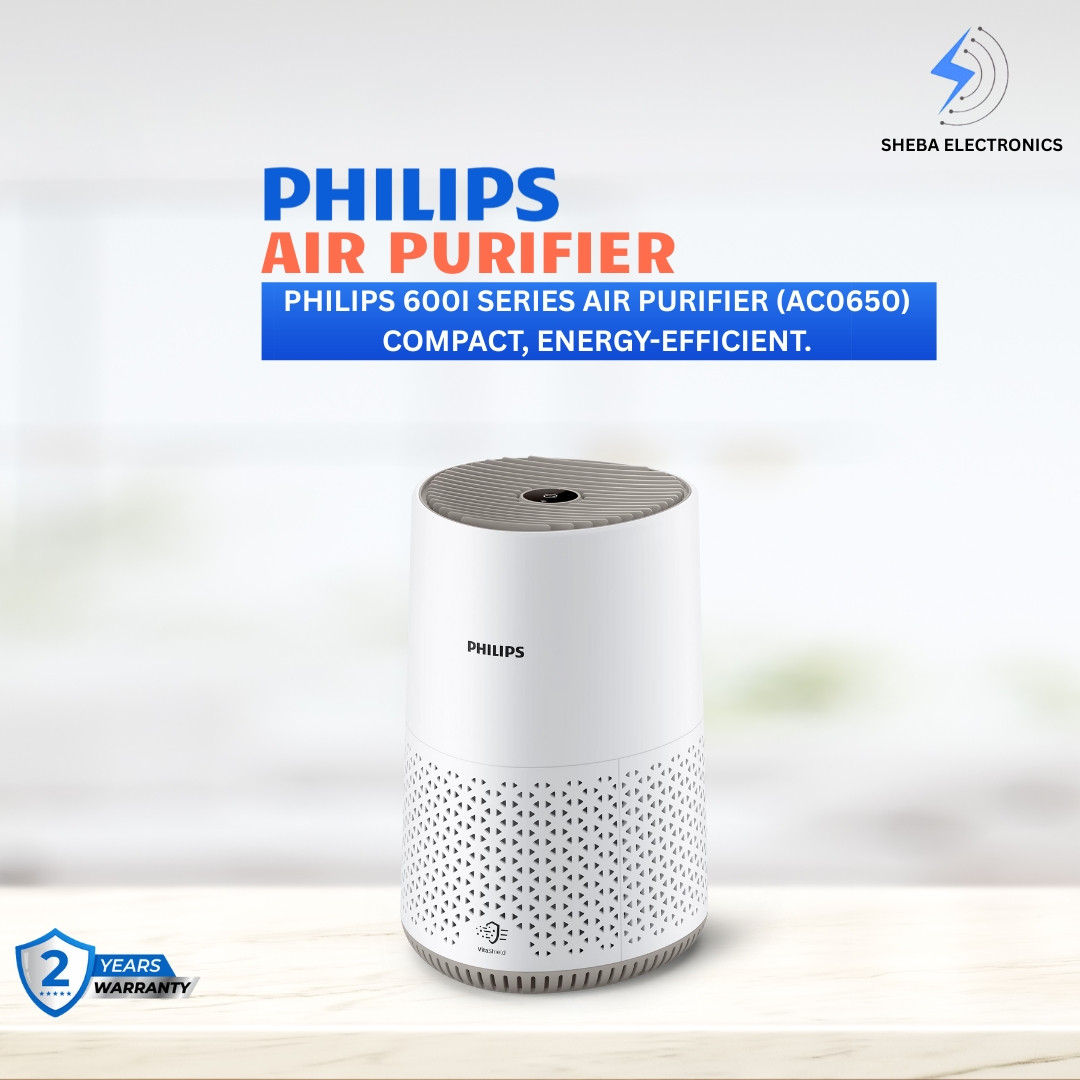 Philips 600i Series Air Purifier (AC0650) – Compact, Energy-Efficient, HEPA NanoProtect, App-Controlled