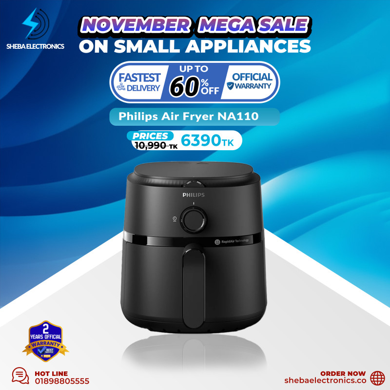 Philips Air Fryer NA110 – 3.2L, 1300W Black