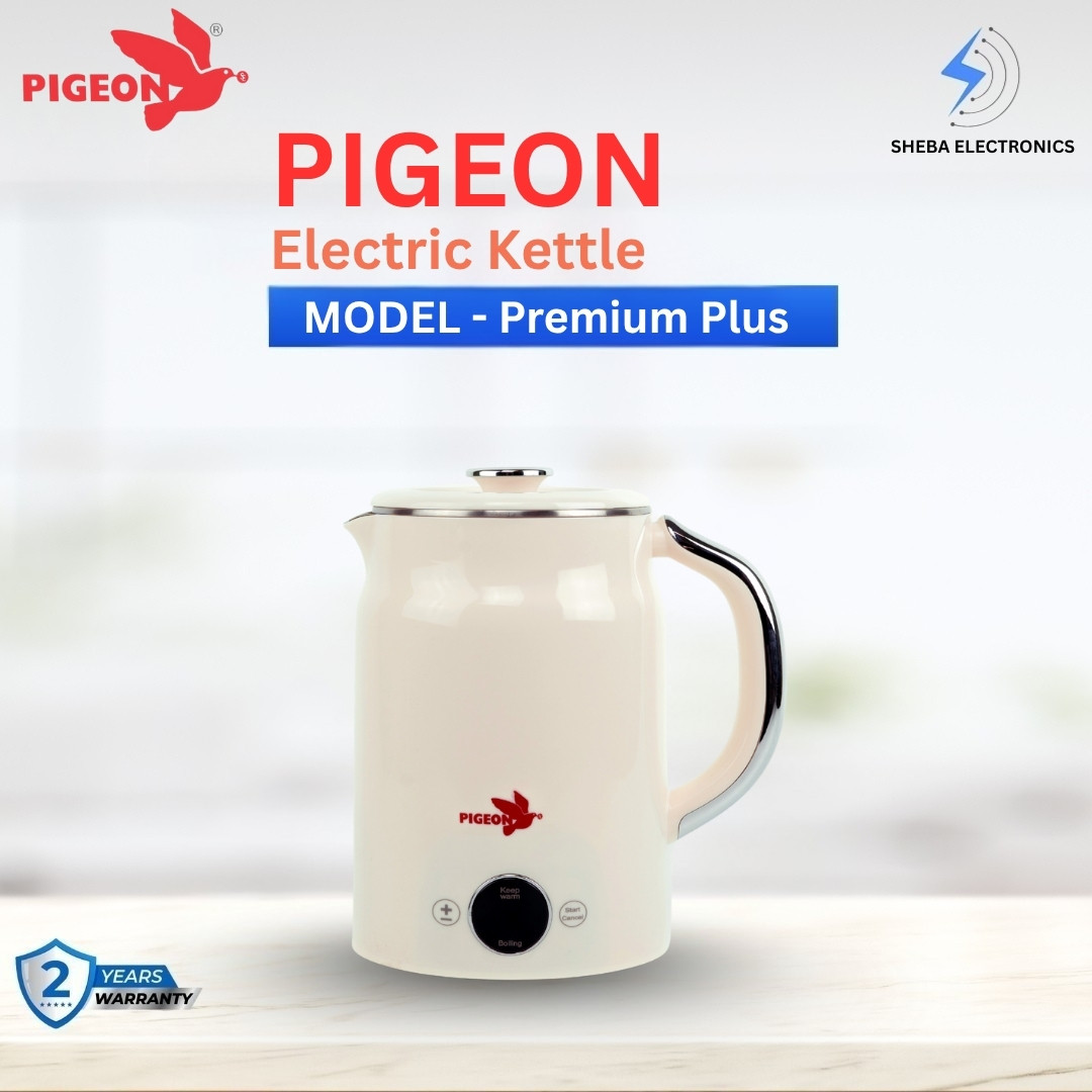 Pigeon Premium Plus - Model PG-03 Electric Kettle  Stainless Steel 1.8 Ltr